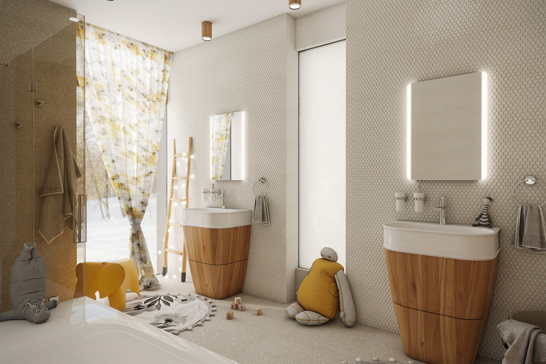 Family Bathroom Designs by CADFACE Architecture & Interiors